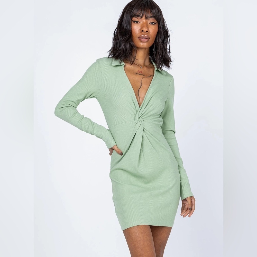 New with tags Princess Polly neveah mini dress green